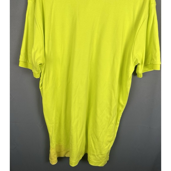Polo Ralph Lauren Classic Fit Polo Shirt Mens Size Large Yellow Light Blue Pony‎ - Picture 7 of 7